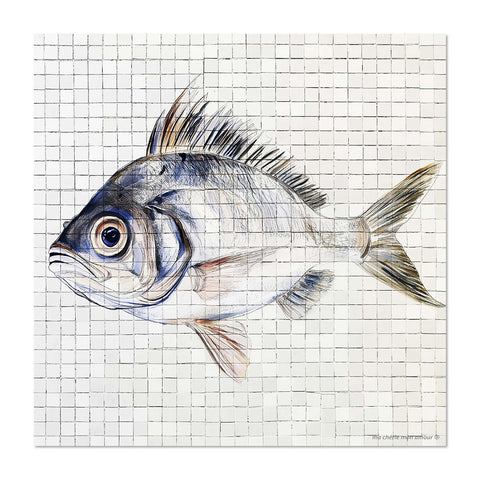 Glass Trivet  Pool Fish