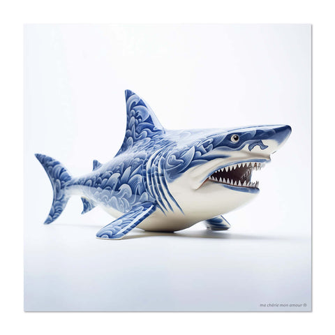 Glass Trivet  Shark