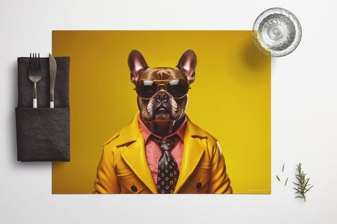 Placemats Set Funny Dog