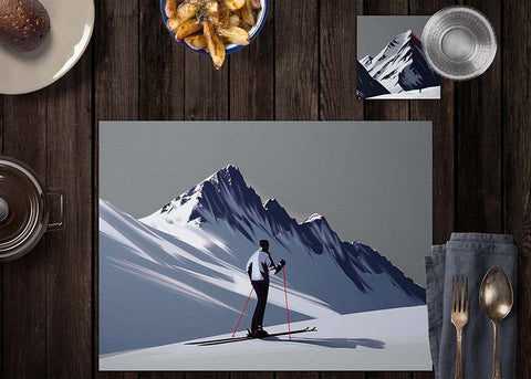 Placemat Skier