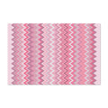 Vinyl dense rug from the ZigZag collection ,118x180 cm cm size with shade of pink fashion zigzag patterns. Perfect for the living room or the kitchen areas, they are non-Slip and durable and perfect for indoor and outdoor use to enhance your floors.